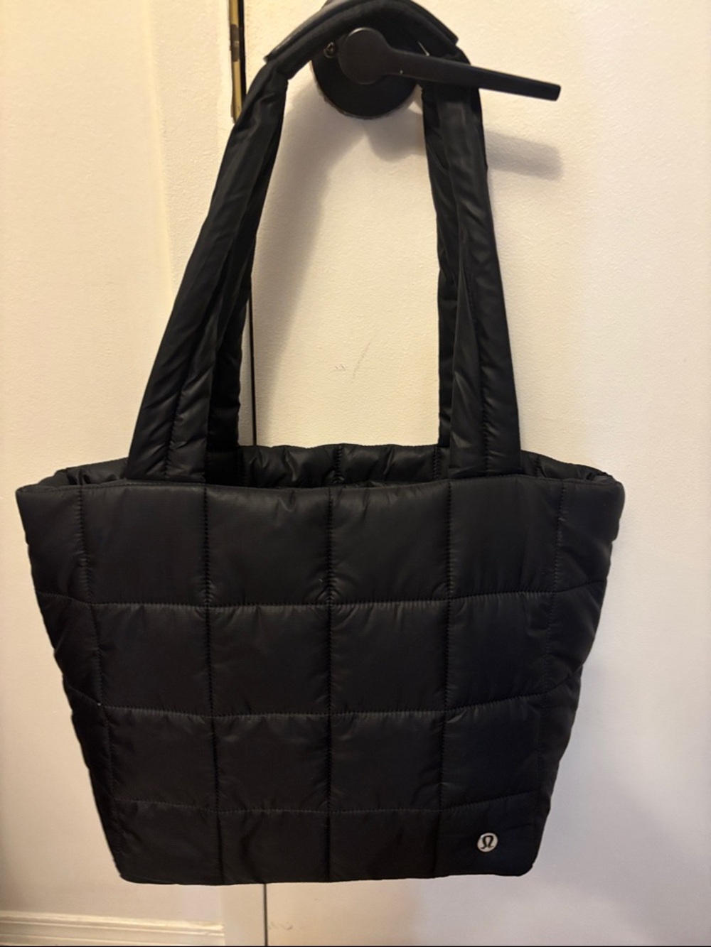 lululemon athletica Black Quilted Puffer Tote